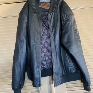 Men's Classic Black Bomber Jacket